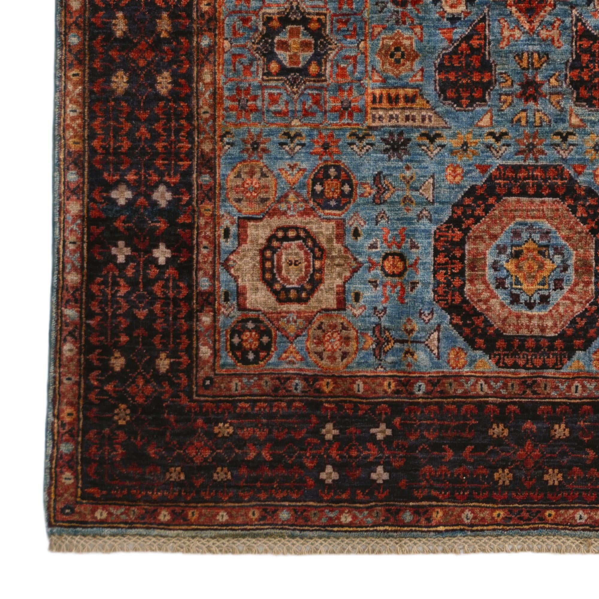 4' 2 x 6' 3 Hand Knotted Mamluk Ziegler Rug