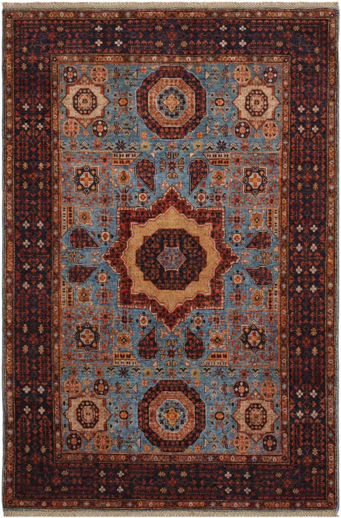 4' 2 x 6' 3 Hand Knotted Mamluk Ziegler Rug