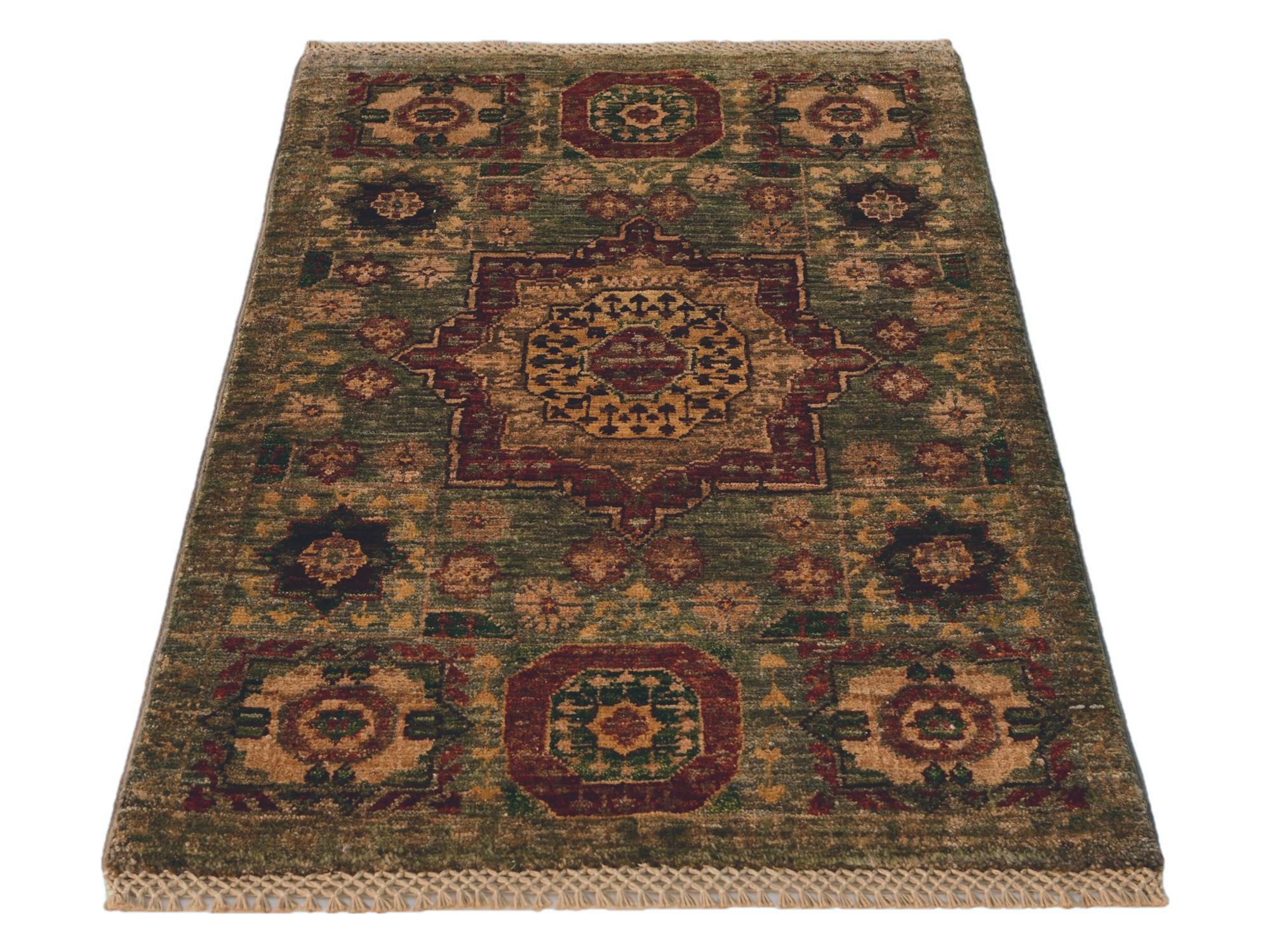 2' x 3' Hand Knotted Mamluk Ziegler Rug