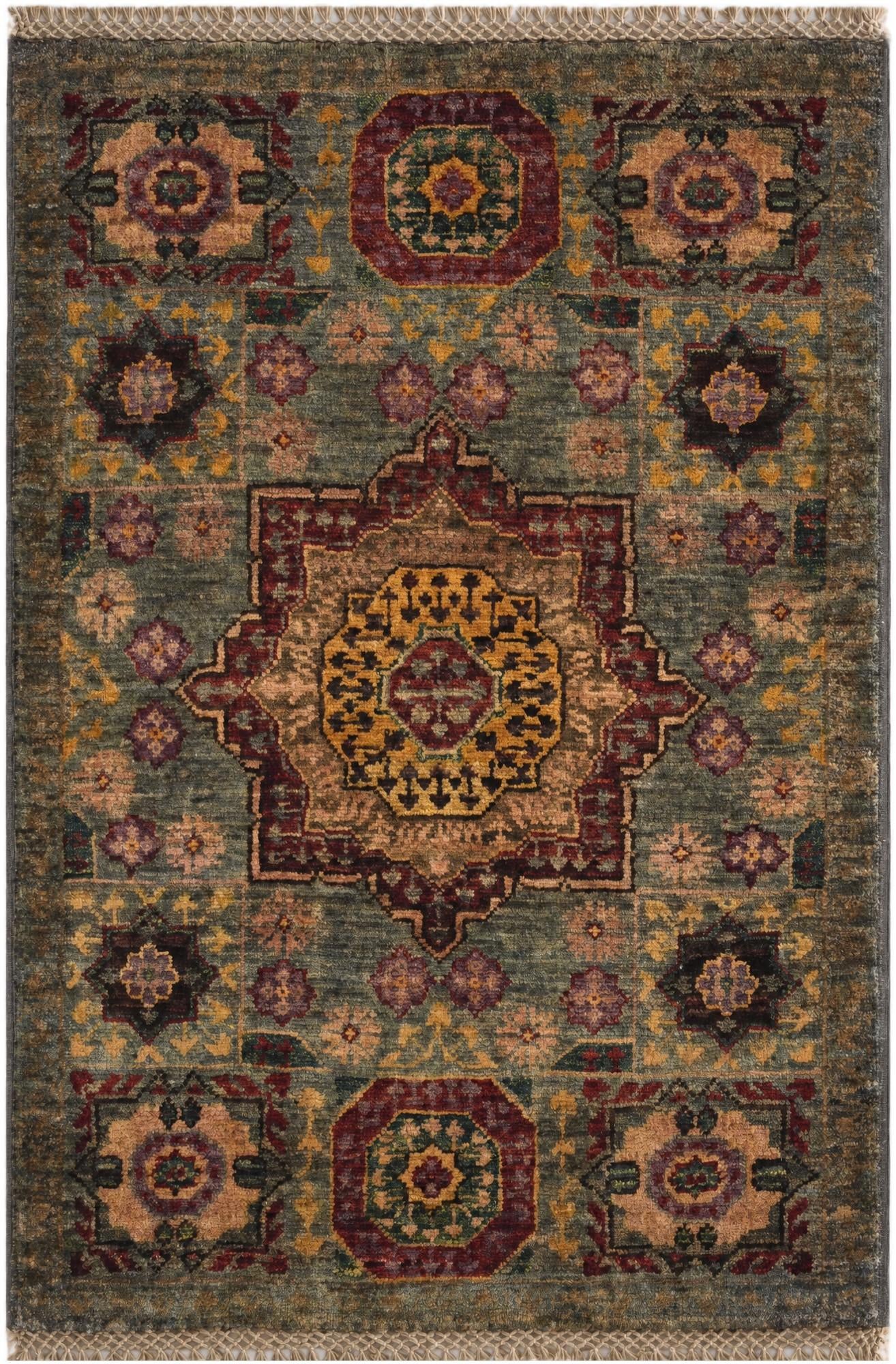 2' x 3' Hand Knotted Mamluk Ziegler Rug