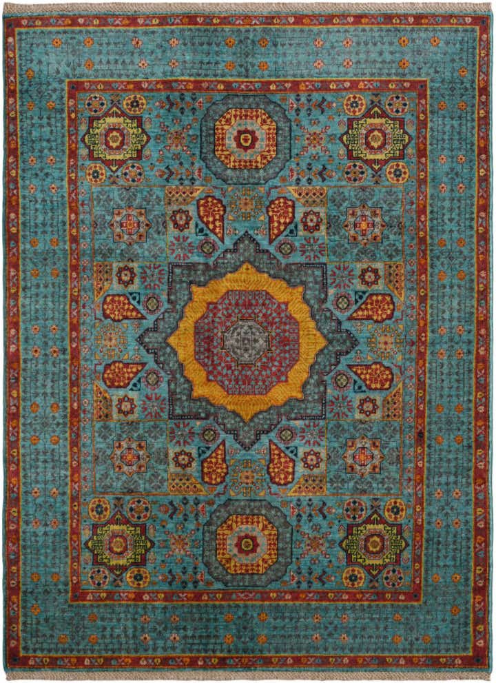 4' 11 x 6' 7 Hand Knotted Mamluk Ziegler Rug