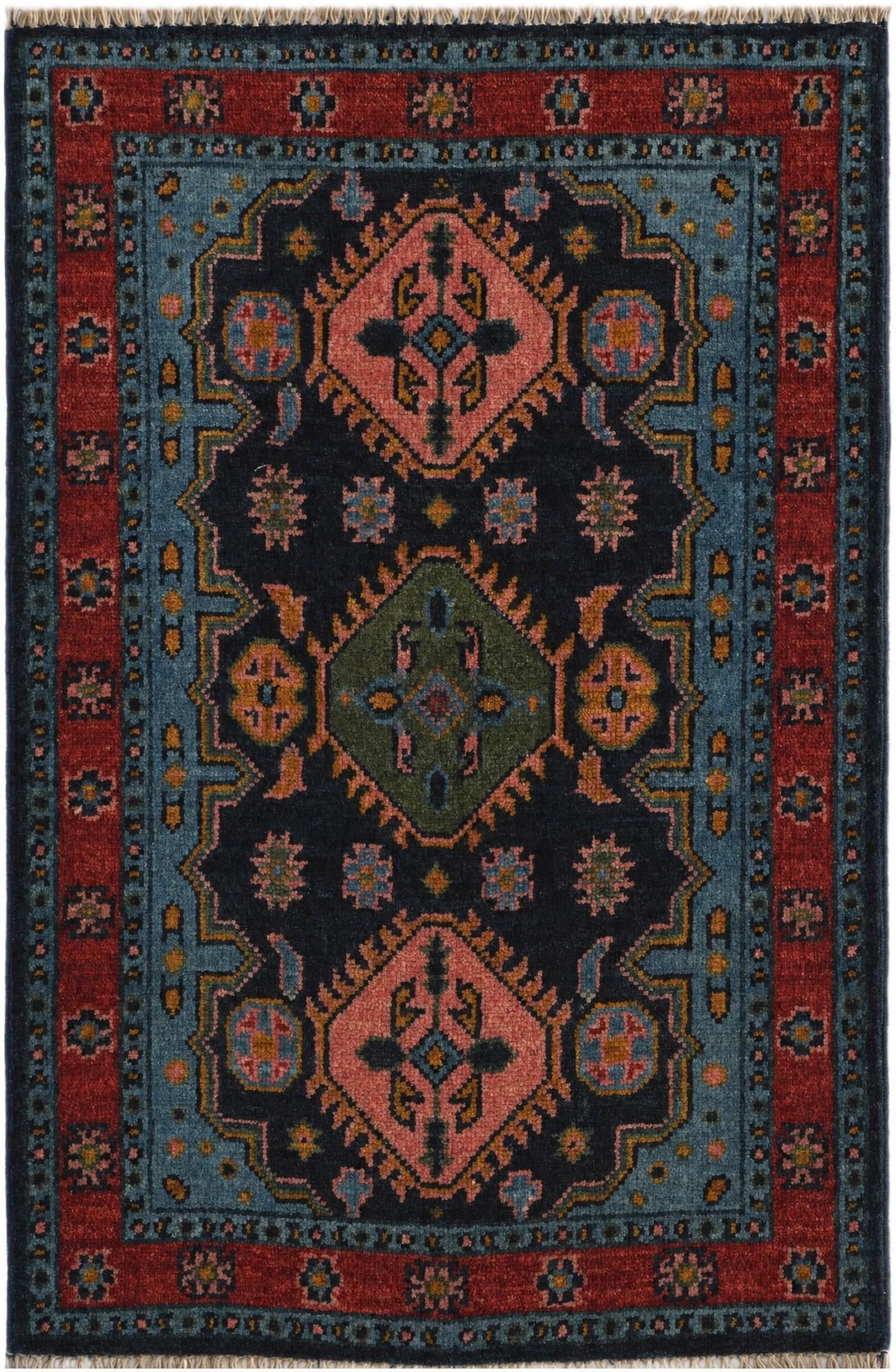2' x 3' Hand Knotted Modern Ziegler Rug