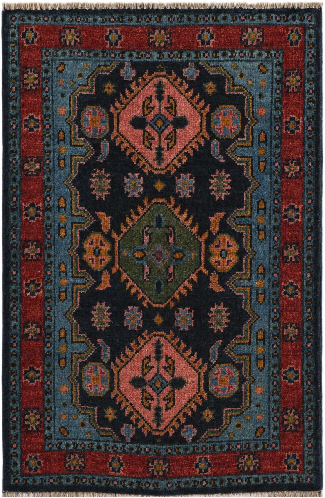 2' x 3' Hand Knotted Modern Ziegler Rug