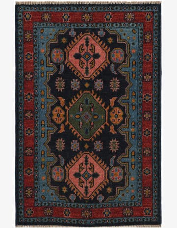2' x 3' Hand Knotted Modern Ziegler Rug