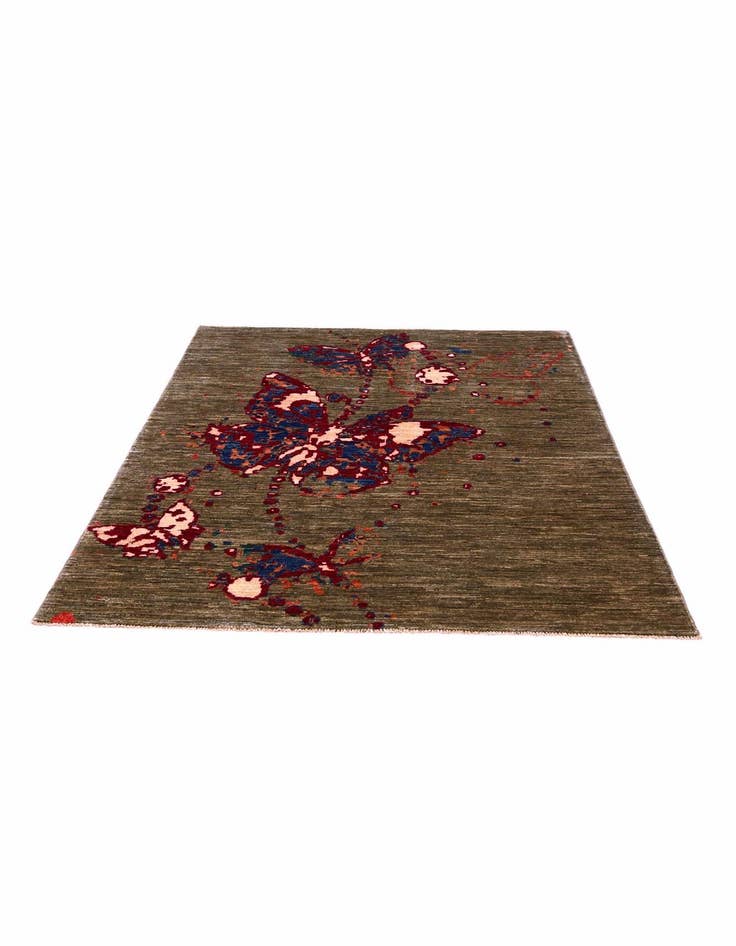 Detail image of 4' x 5' 10 Hand Knotted Modern Ziegler Rug