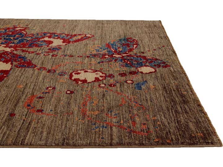 4' x 5' 10 Hand Knotted Modern Ziegler Rug
