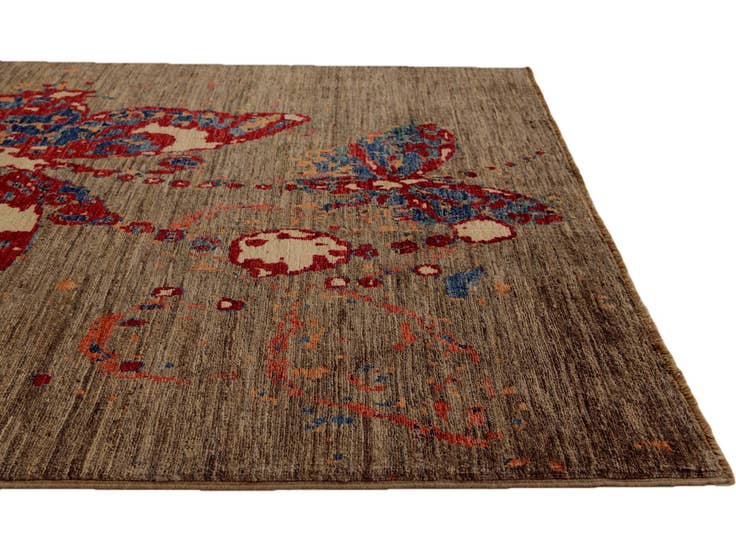 Detail image of 4' x 5' 10 Hand Knotted Modern Ziegler Rug