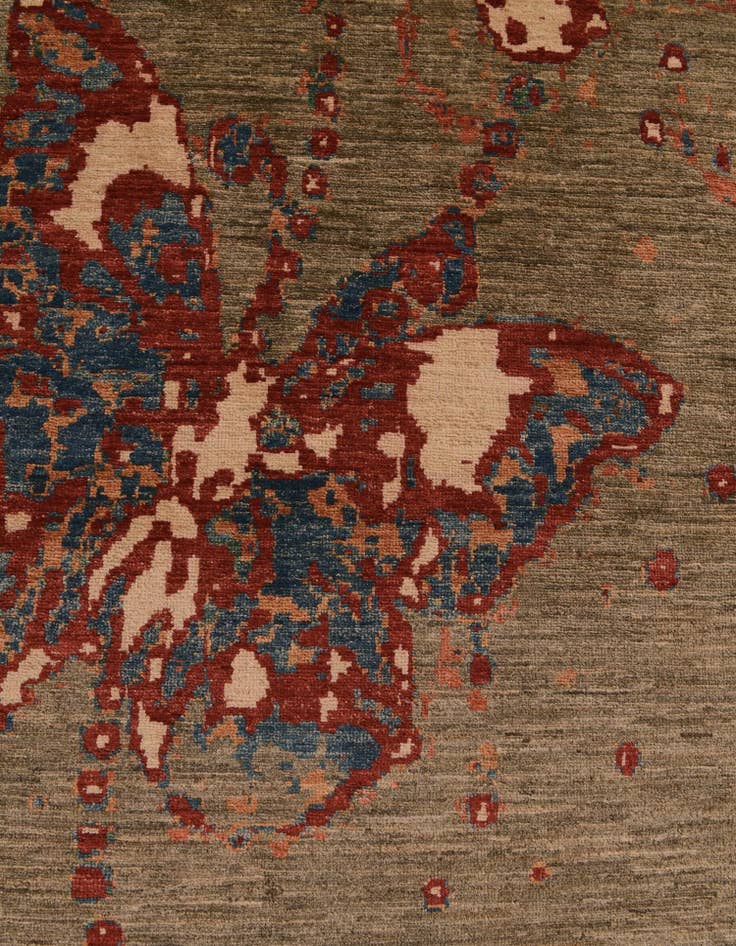 Detail image of 4' x 5' 10 Hand Knotted Modern Ziegler Rug