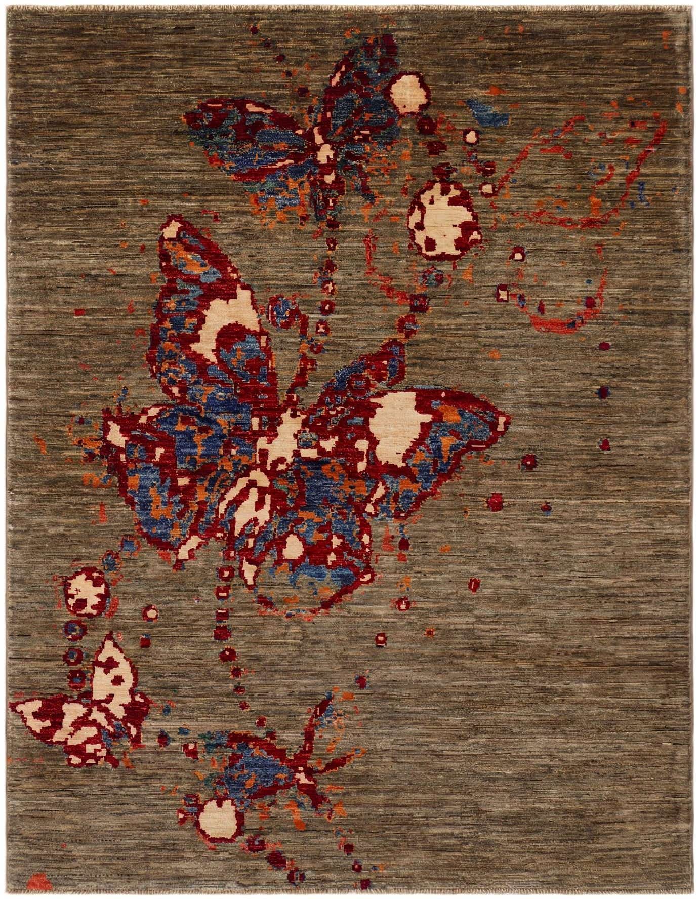 4' x 5' 10 Hand Knotted Modern Ziegler Rug