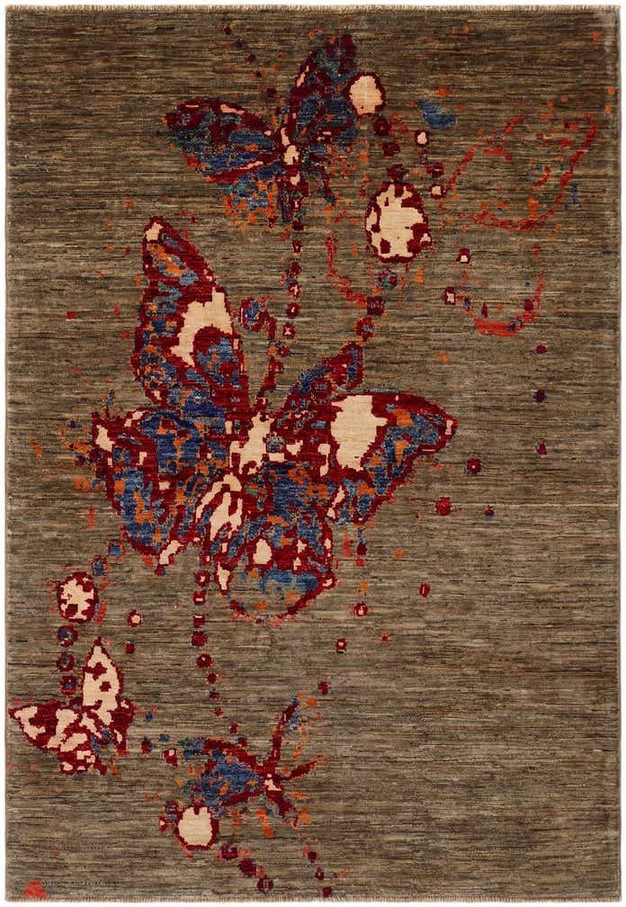 4' x 5' 10 Hand Knotted Modern Ziegler Rug