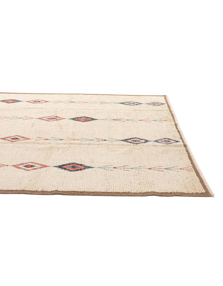 Detail image of 6' 6 x 10' 1  Hand Knotted Moroccan Wool Rug