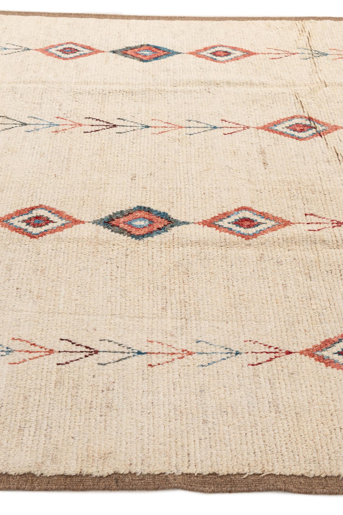 6' 6 x 10' 1 Hand Knotted Moroccan Wool Rug