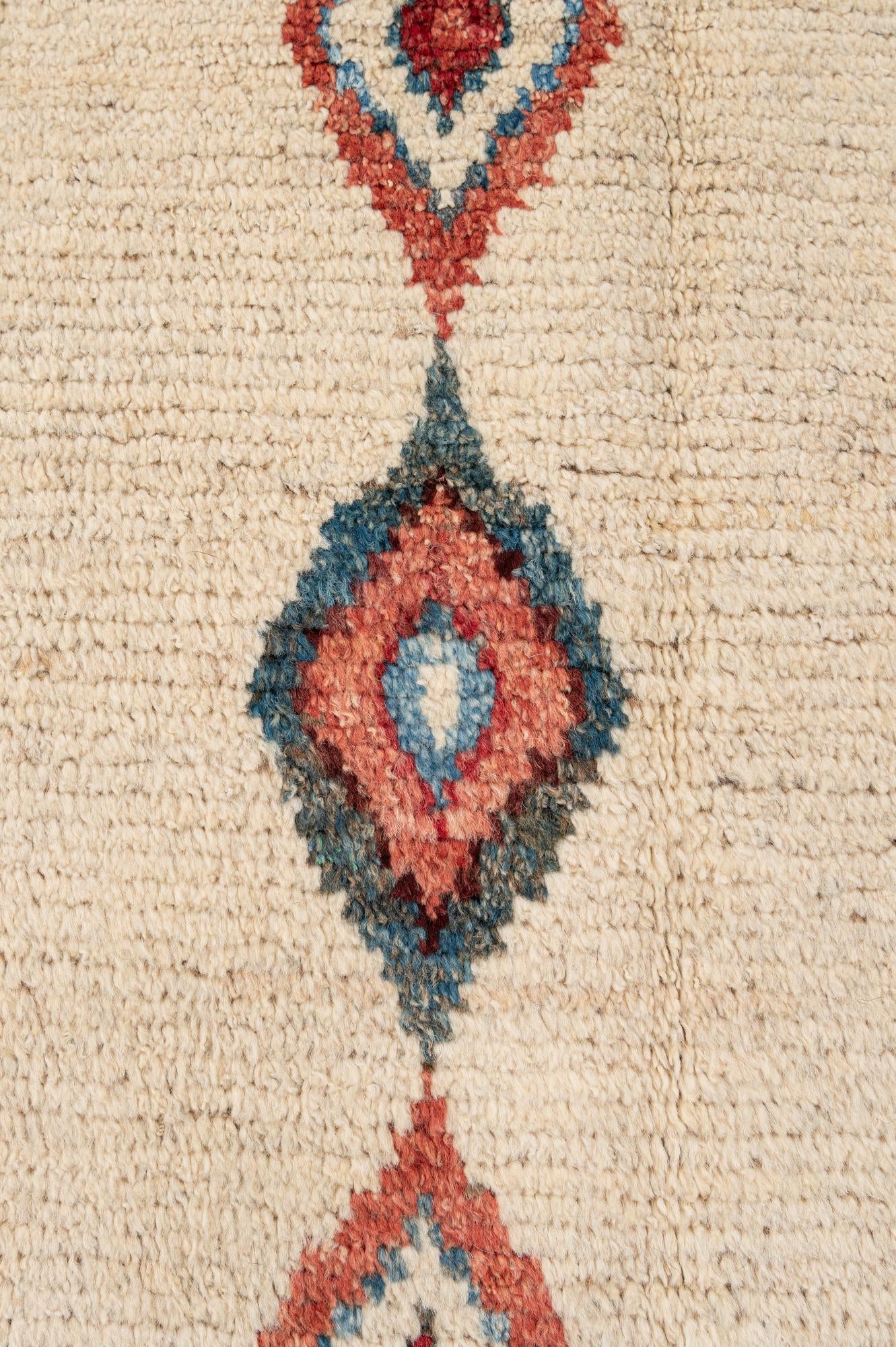 6' 6 x 10' 1 Hand Knotted Moroccan Wool Rug