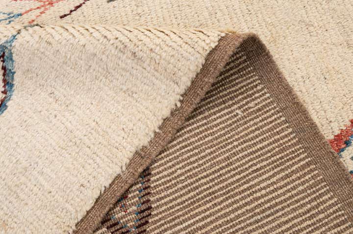 6' 6 x 10' 1 Hand Knotted Moroccan Wool Rug