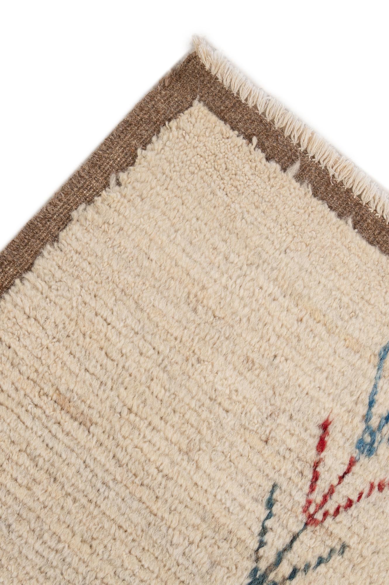 6' 6 x 10' 1 Hand Knotted Moroccan Wool Rug