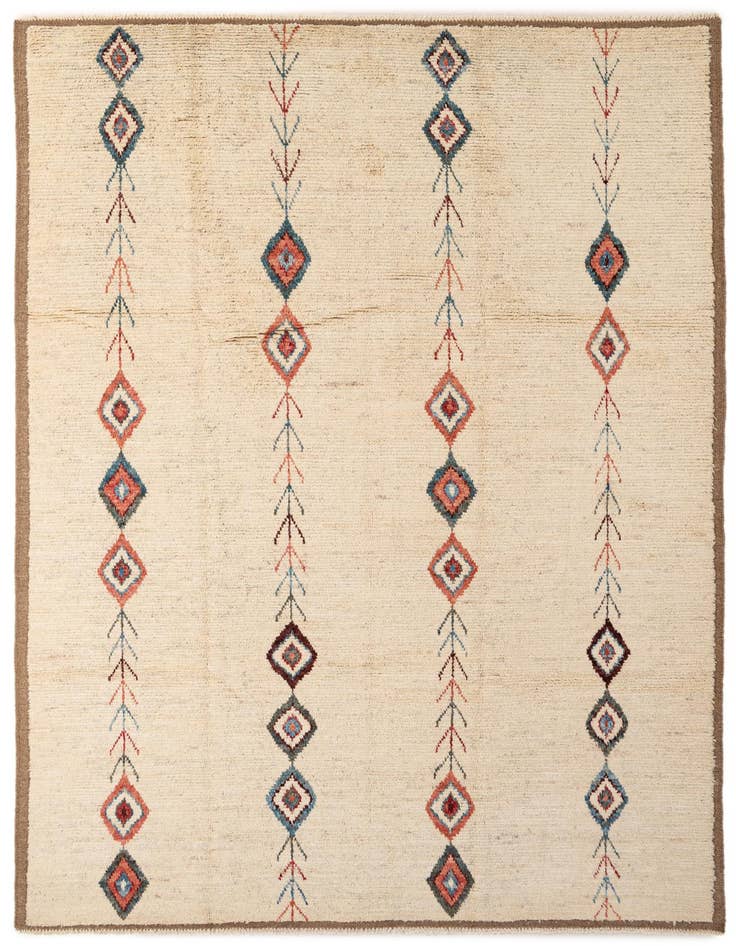 Detail image of 6' 6 x 10' 1 Hand Knotted Moroccan Wool Rug