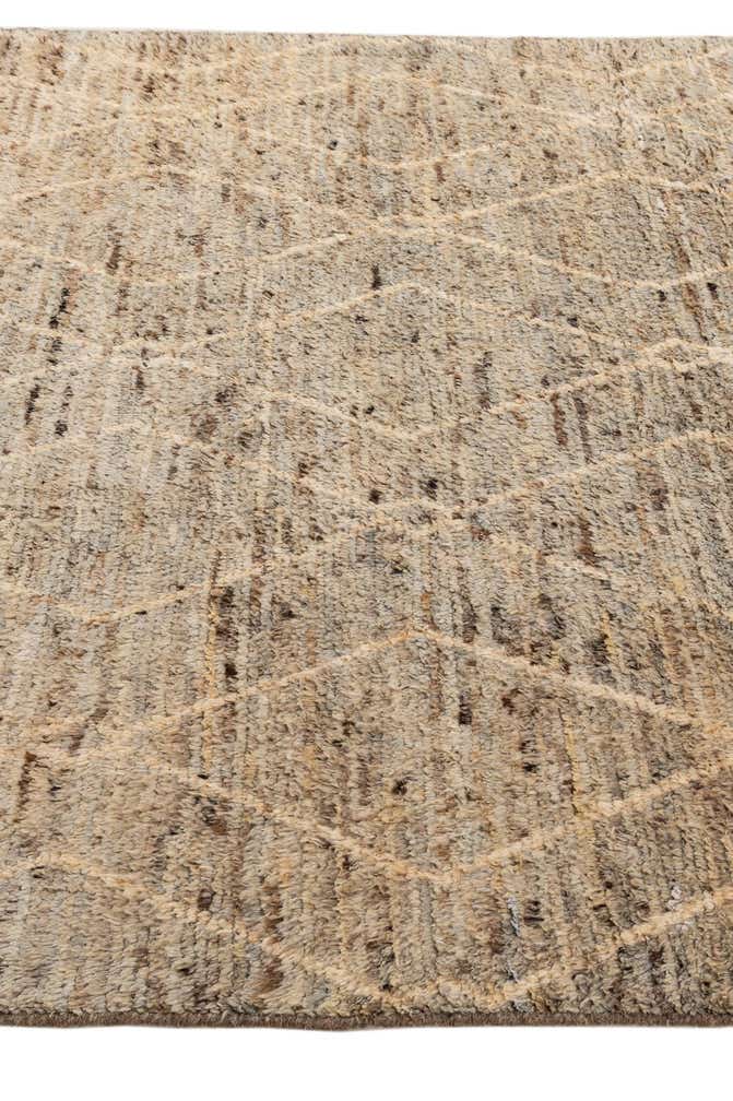 7' x 9' 6 Hand Knotted Moroccan Wool Rug