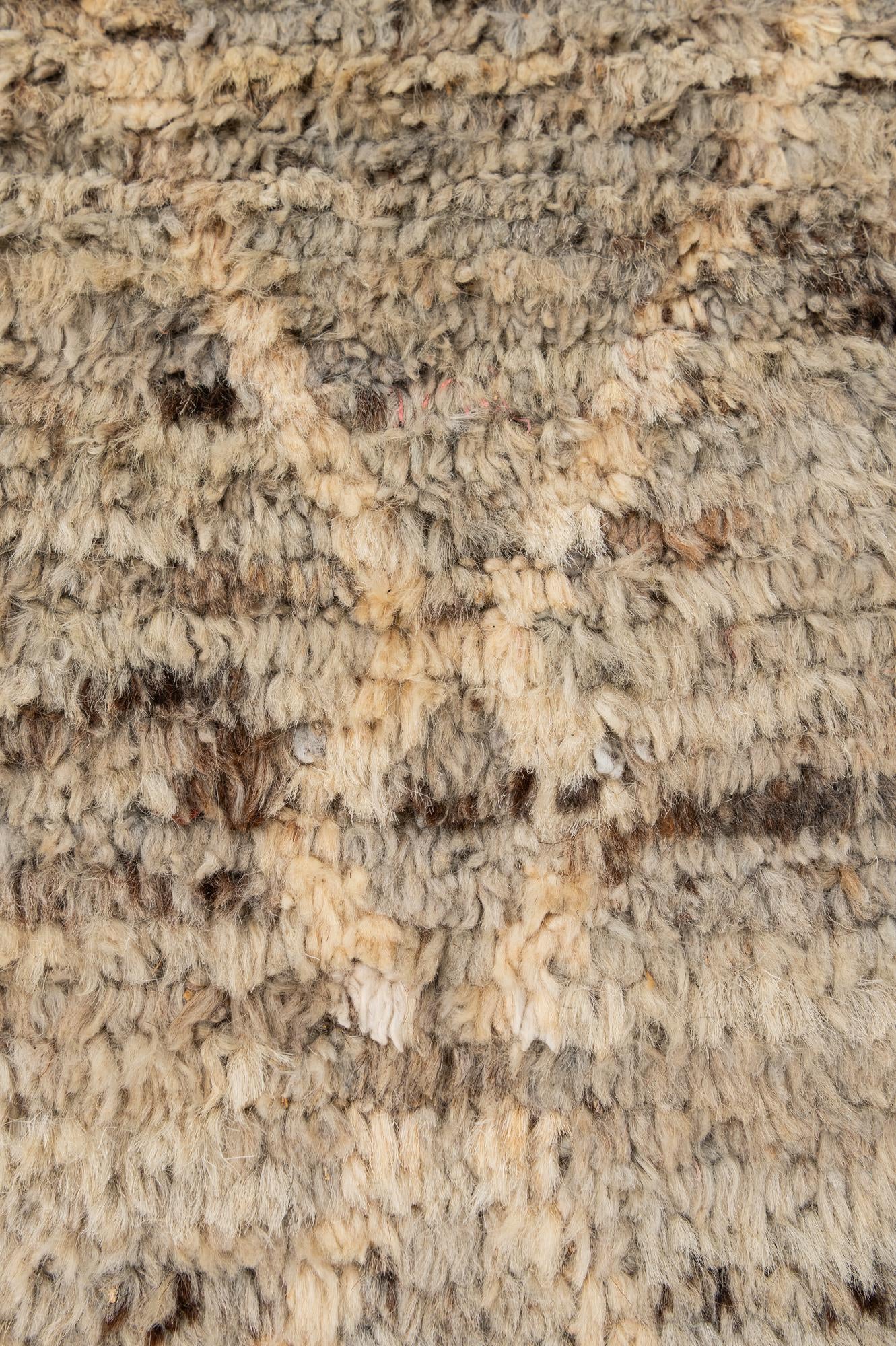 7' x 9' 6 Hand Knotted Moroccan Wool Rug