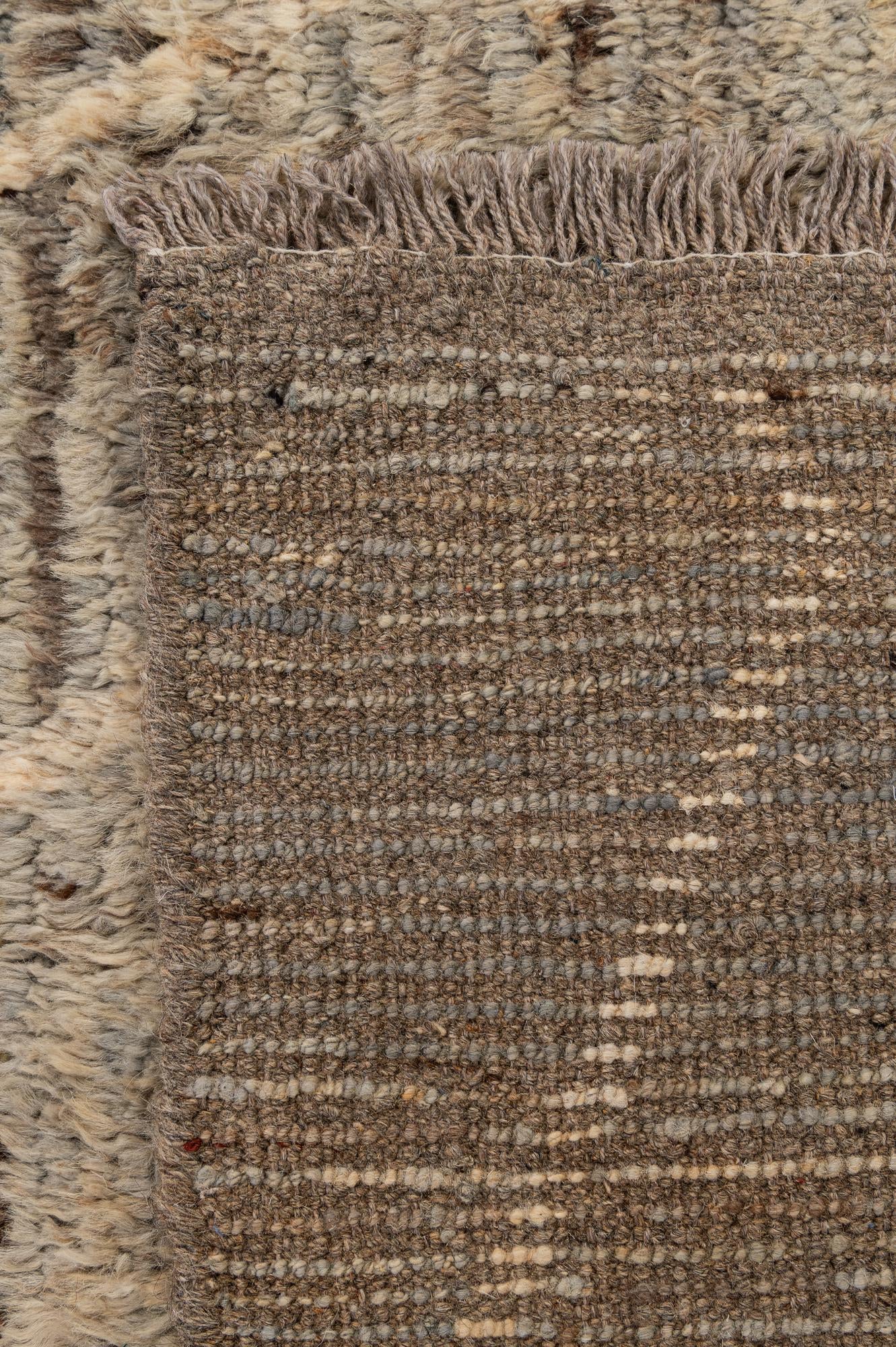 7' x 9' 6 Hand Knotted Moroccan Wool Rug