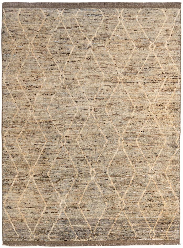Detail image of 7' x 9' 6 Hand Knotted Moroccan Wool Rug