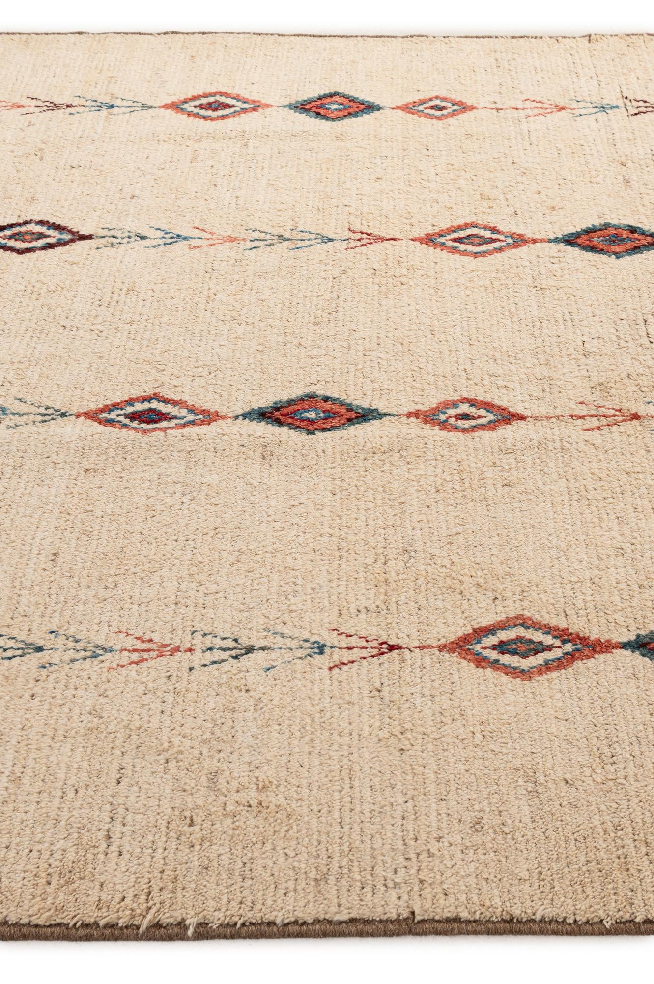 6' 9 x 9' 6 Hand Knotted Moroccan Wool Rug