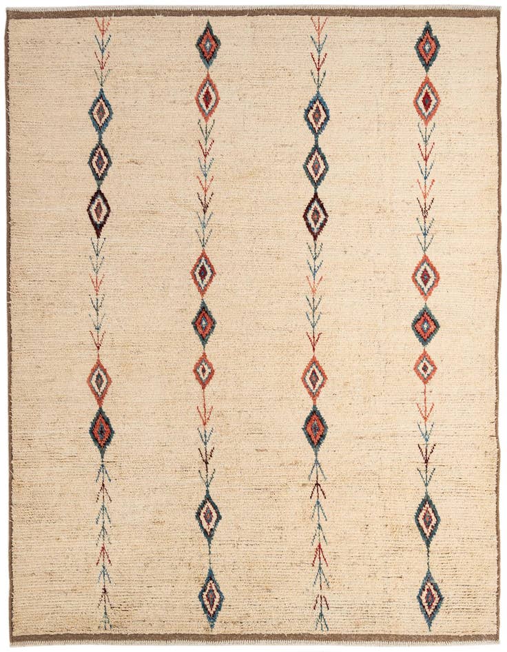 Detail image of 6' 9 x 9' 6 Hand Knotted Moroccan Wool Rug