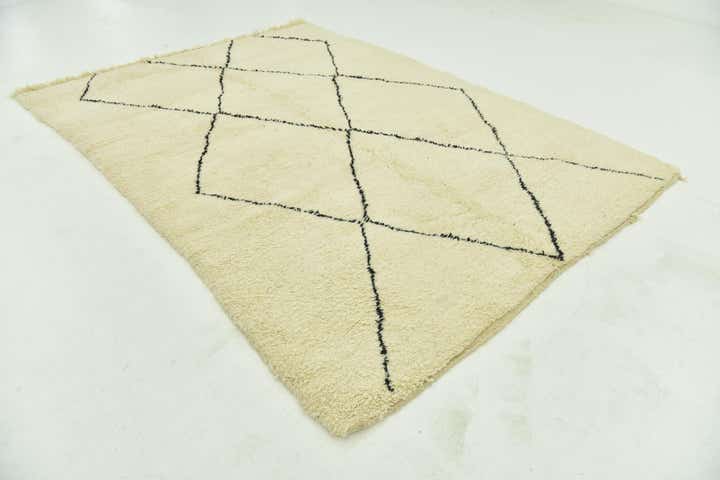 7' 2 x 10' Hand Knotted Moroccan Wool Rug