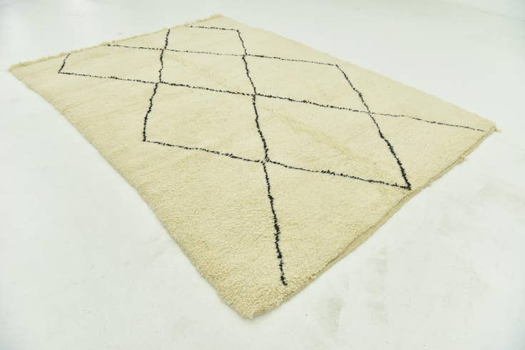 Detail image of 7' 2 x 10' Hand Knotted Moroccan Wool Rug