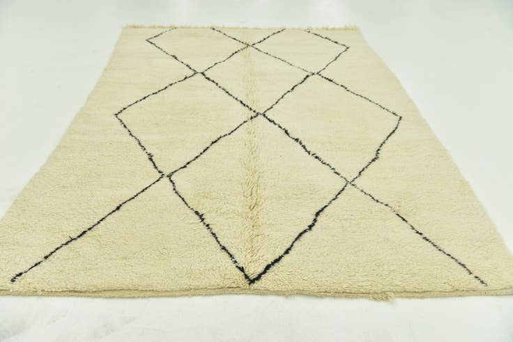 Detail image of 7' 2 x 10' Hand Knotted Moroccan Wool Rug