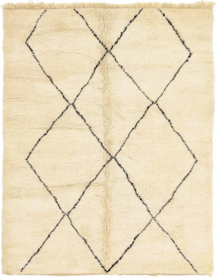 Detail image of 7' 2 x 10' Hand Knotted Moroccan Wool Rug