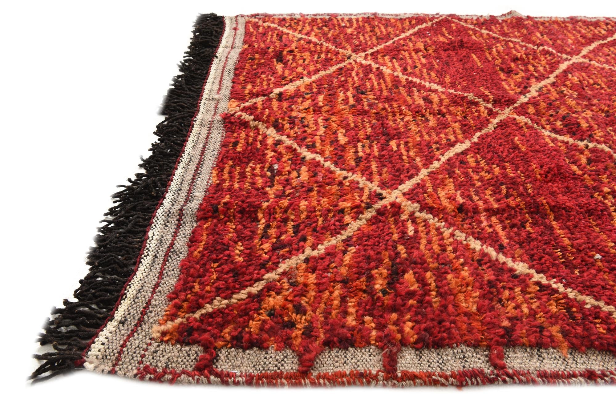 4' 3 x 6' 8 Hand Knotted Moroccan Wool Rug