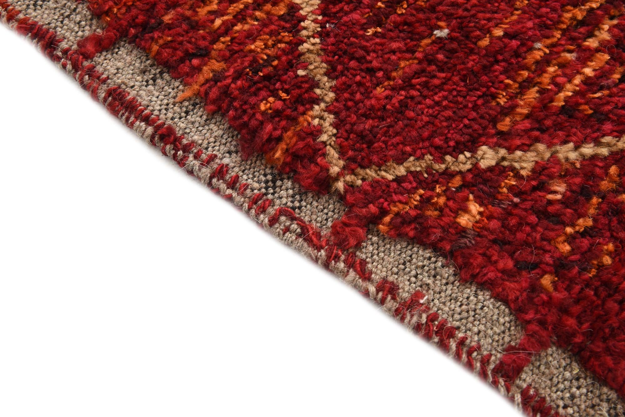 4' 3 x 6' 8 Hand Knotted Moroccan Wool Rug