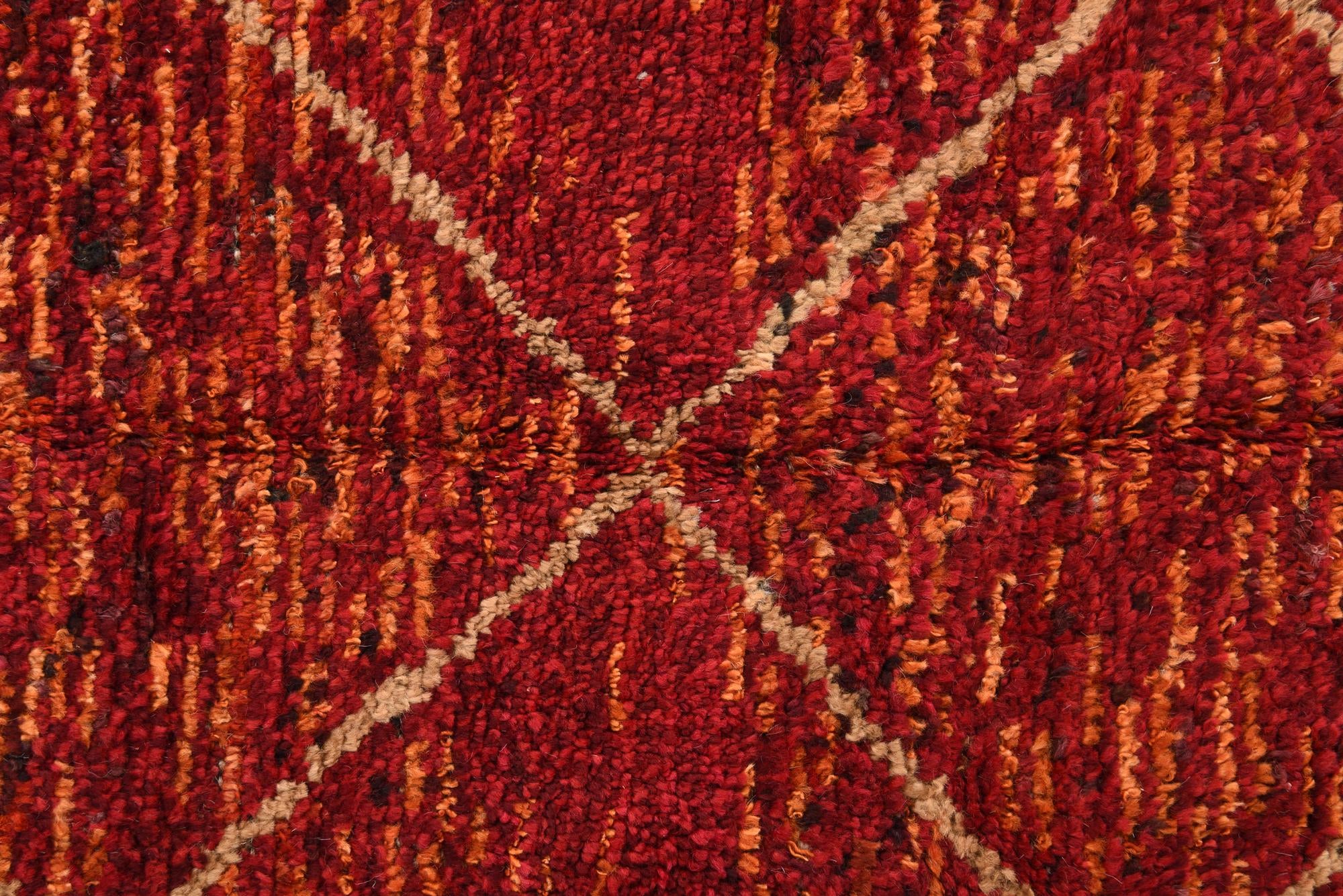 4' 3 x 6' 8 Hand Knotted Moroccan Wool Rug