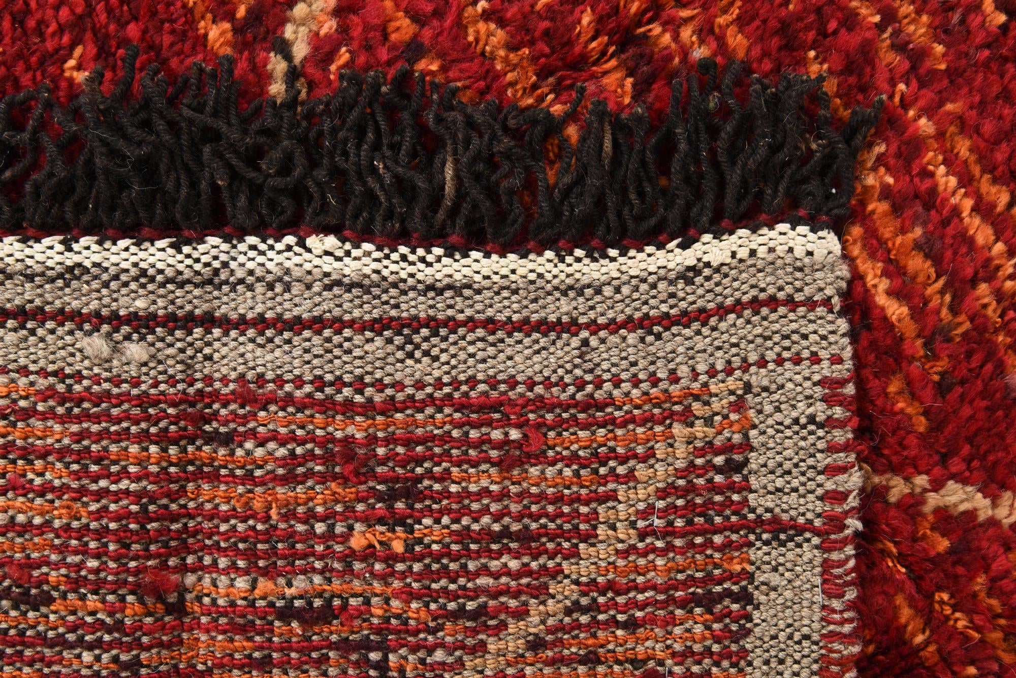 4' 3 x 6' 8 Hand Knotted Moroccan Wool Rug