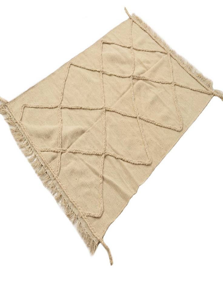 Detail image of 3' 6 x 5' 2  Hand Knotted Moroccan Wool Rug