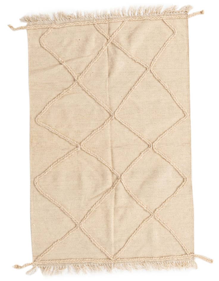 Detail image of 3' 6 x 5' 2 Hand Knotted Moroccan Wool Rug