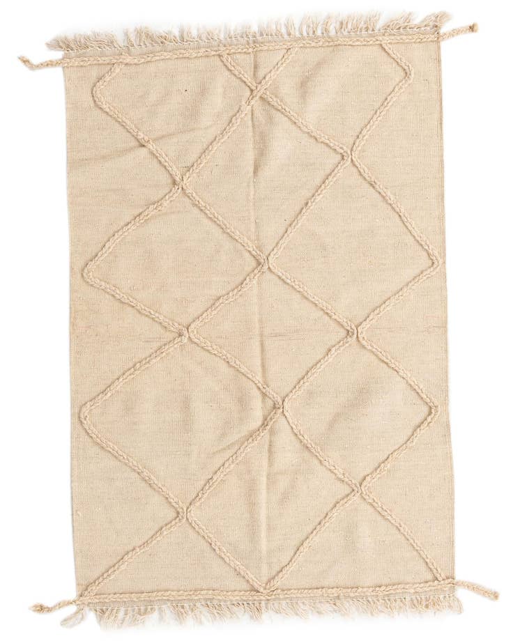 Detail image of 3' 6 x 5' 2 Hand Knotted Moroccan Wool Rug