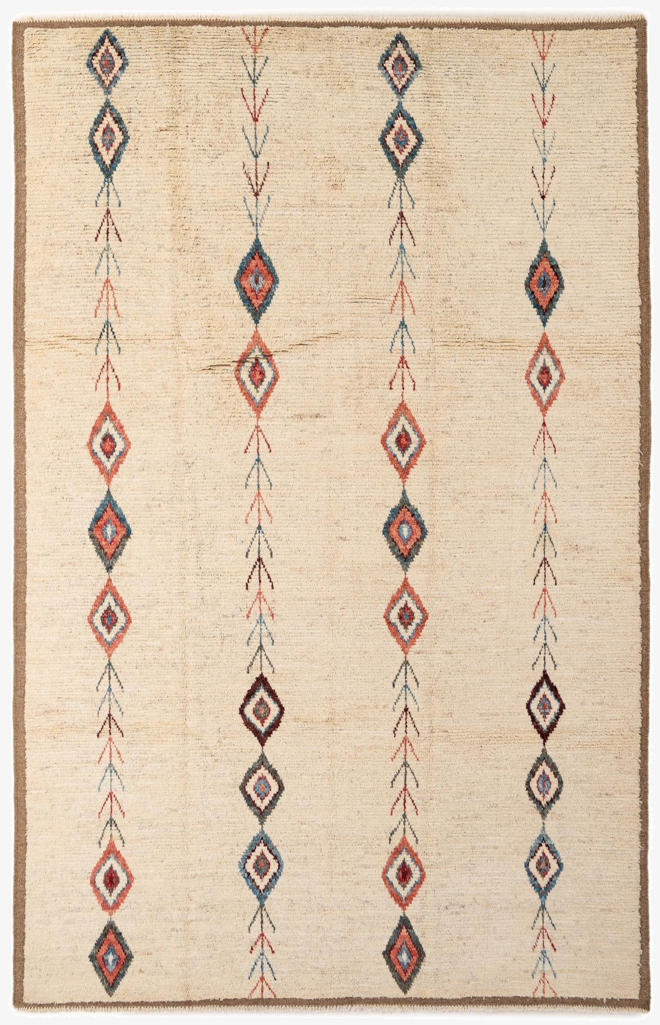 6' 6 x 10' 1  Hand Knotted Moroccan Wool Rug