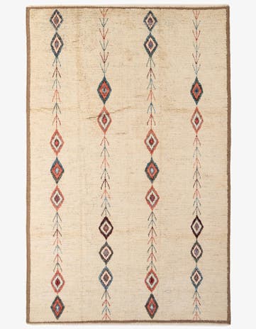 6' 6 x 10' 1 Hand Knotted Moroccan Wool Rug