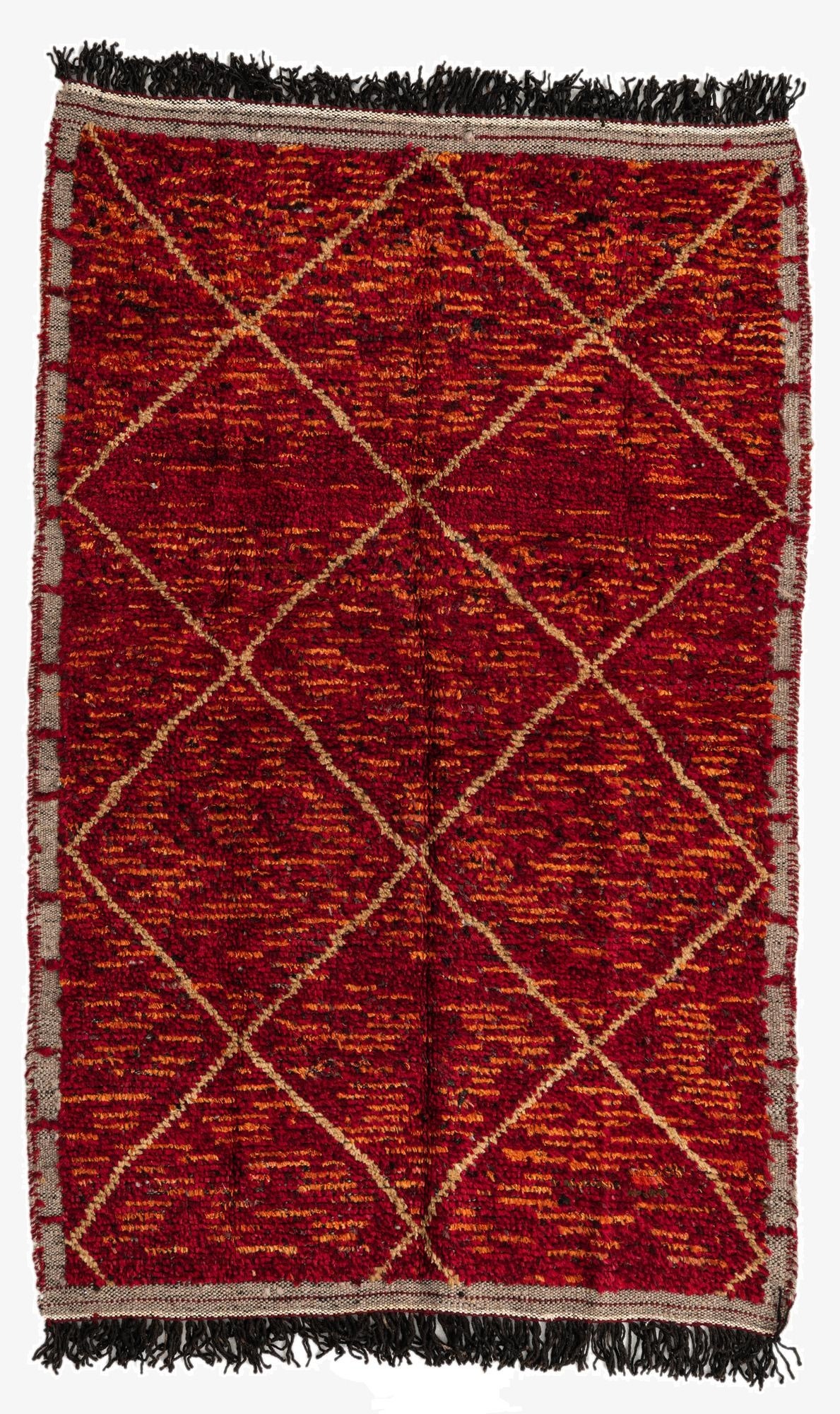 Primary image 4' 3 x 6' 8  Hand Knotted Moroccan Wool Rug