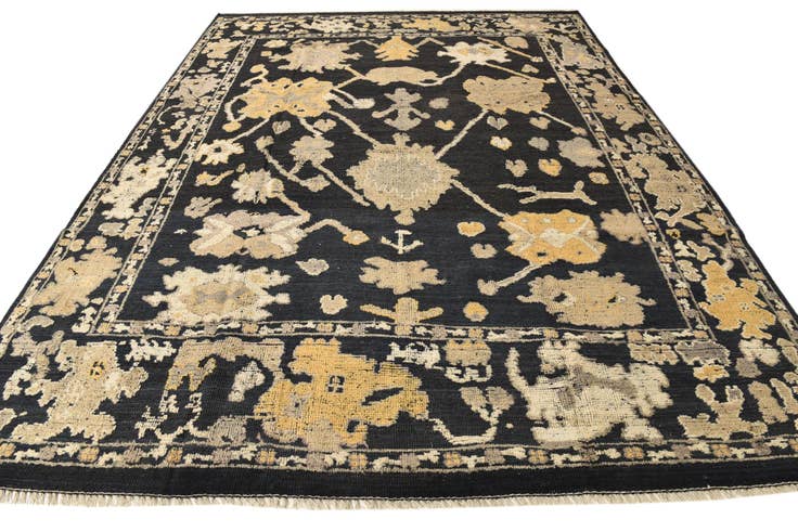 Detail image of 9' 3 x 12' 4 Hand Knotted Oushak Wool Rug
