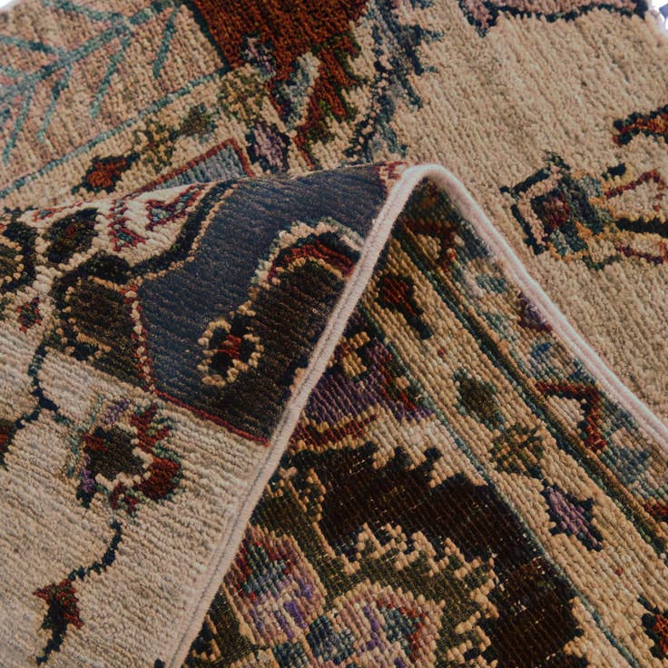 Detail image of 2' 1 x 2' 11 Hand Knotted Patchwork Rug