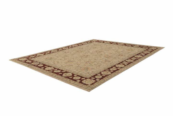 7' 10 x 9' 9 Hand Knotted Pershawar Ziegler Rug