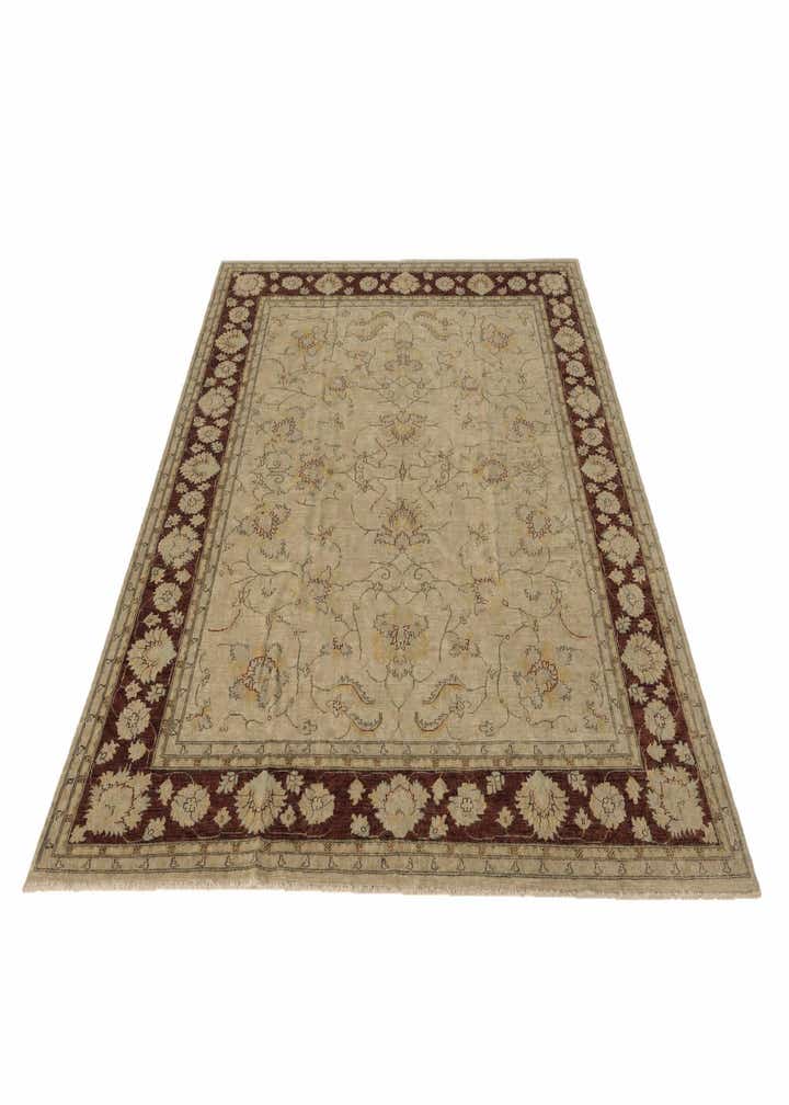 7' 10 x 9' 9 Hand Knotted Pershawar Ziegler Rug