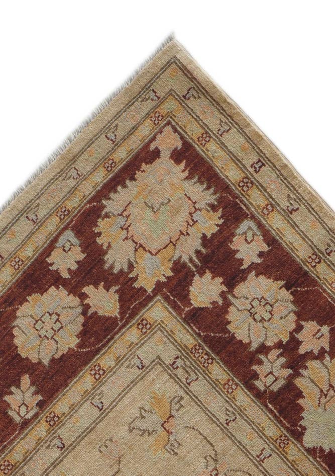 Detail image of 7' 10 x 9' 9 Hand Knotted Pershawar Ziegler Rug