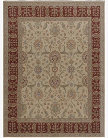 9' x 12' Hand Knotted Pershawar Ziegler Rug