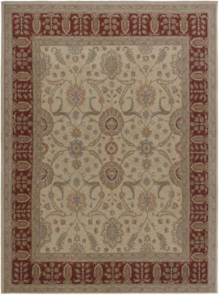 9' x 12' Hand Knotted Pershawar Ziegler Rug