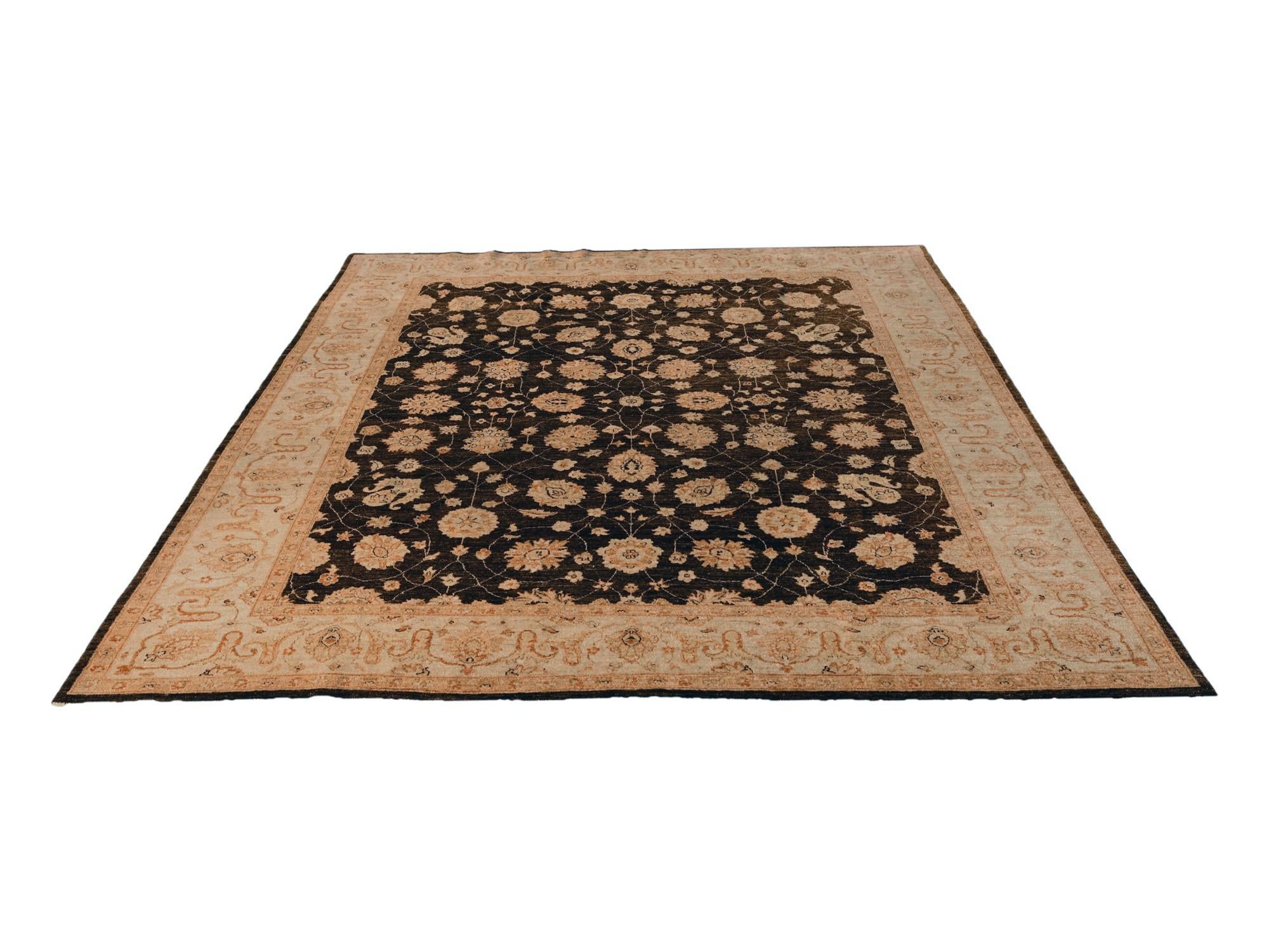 8' 2 x 9' 10 Hand Knotted Pershawar Ziegler Rug