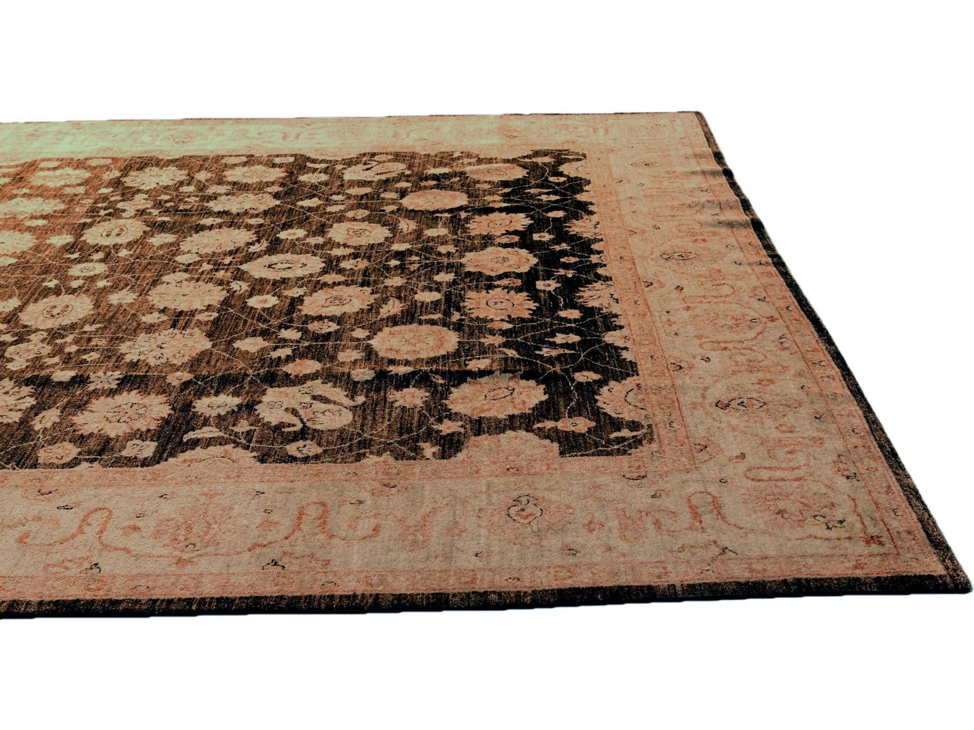 8' 2 x 9' 10 Hand Knotted Pershawar Ziegler Rug