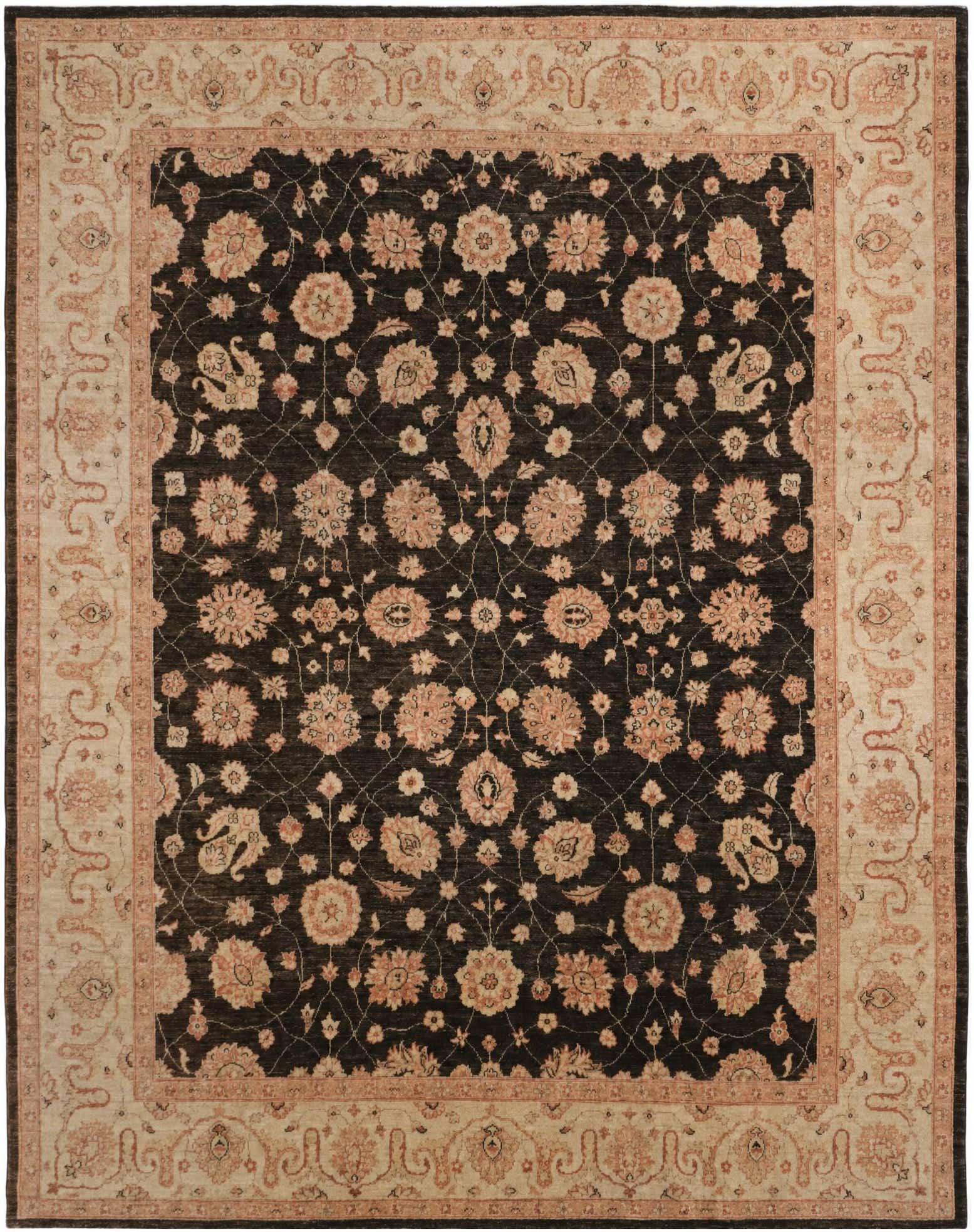 8' 2 x 9' 10 Hand Knotted Pershawar Ziegler Rug